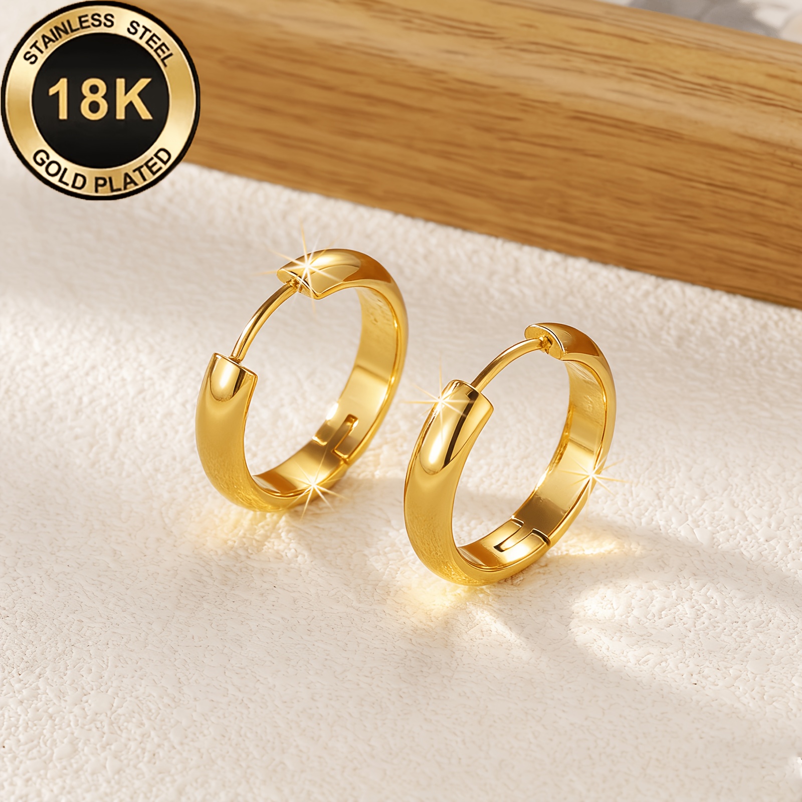 Women's 18K Gold-Plated Stainless Steel Earrings